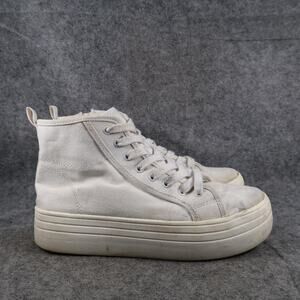 Universal Thread Shoes Womens 7 Platform Fashion Sneakers Casual Lace Up Whtie